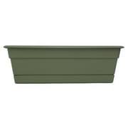 Bloem 18-in Wide Dura Cotta Resin Window Box Planter - Living Green