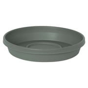 Bloem 14" Terra Round Plant Saucer, Lightweight UV-Resistant Resin Outdoor & Indoor Flower Pot Tray - Traditional Design and Durable for Garden and Home Decor - Fits 14-inch Planter Pots, Basil Green