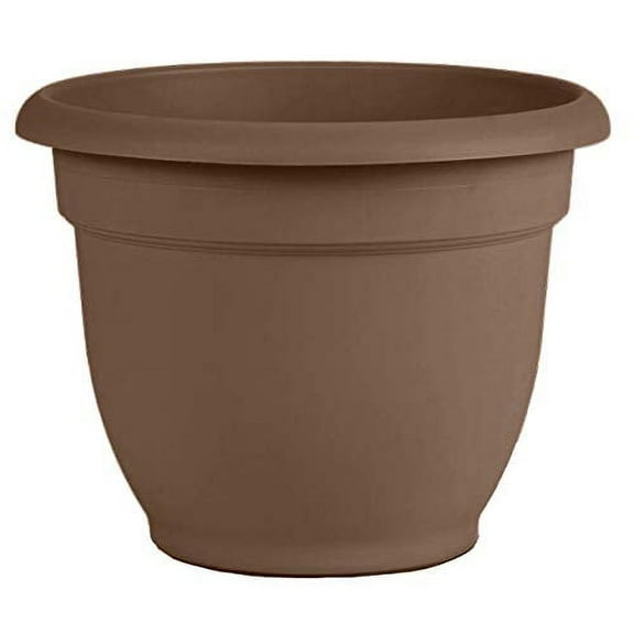 Bloem 20-56312CH Fiskars 12 Inch Ariana Planter with Self-Watering Grid, Chocolate, Browns