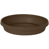 Bloem Terra 17" Resin Saucer, Chocolate Brown –  Durable Round Flowerpot Tray, Matte, In-Outdoor Gardening Accessory For 20" Planter (Sold Separately)