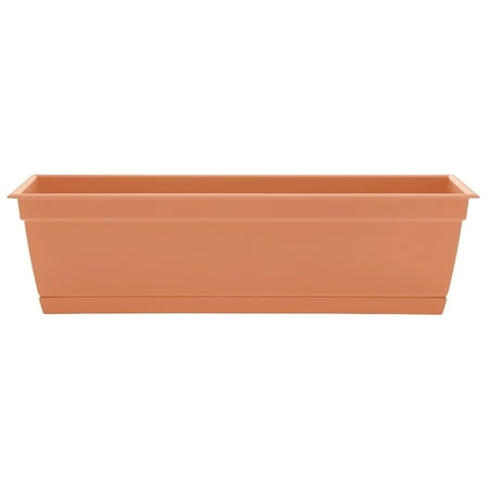Bloem 24-in Wide Dayton 100% Recycled Plastic Window Box Planter - Coral Color