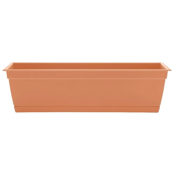 Bloem 24-in Wide Dayton 100% Recycled Plastic Window Box Planter - Coral Color