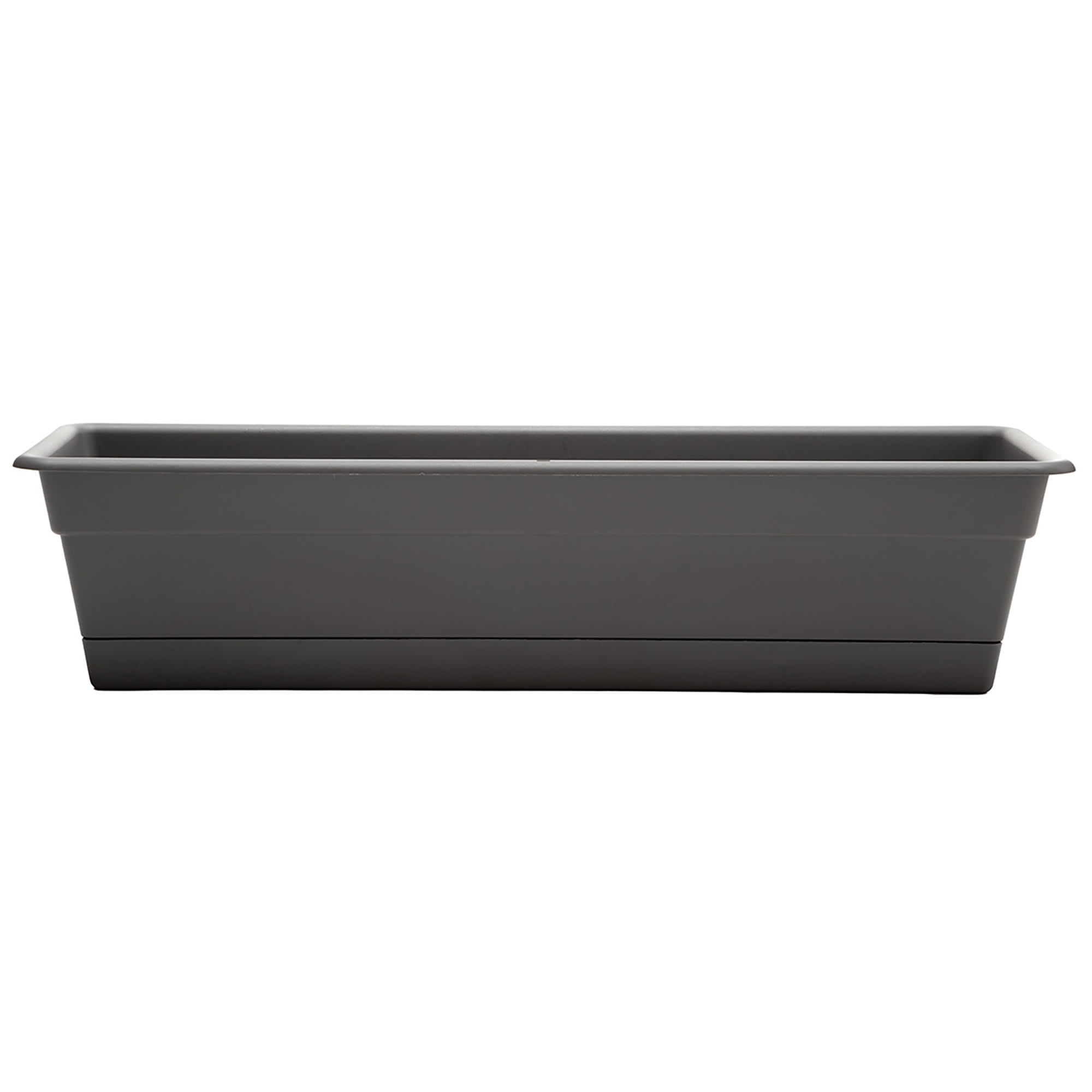 Bloem 24-inch Charcoal Gray Resin Window Box Planter