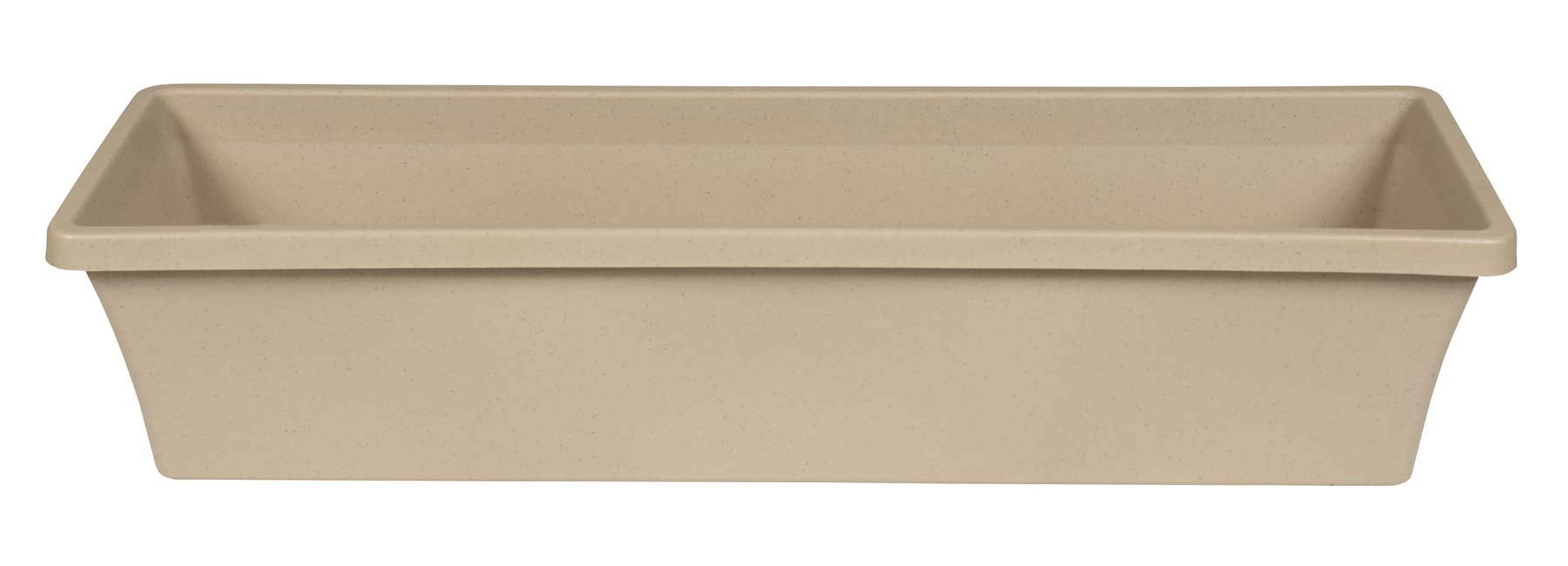 Taupe 24-Inch Plastic Resin Window Box Planter