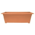 thumbnail image 1 of Bloem 27-in Wide Dayton 100% Recycled Plastic Deck Box Planter - Coral Color, 1 of 6