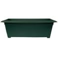 thumbnail image 1 of Bloem Dayton 27" Turtle Green Recycled Plastic Rectangle Deck Box Planter for Indoor and Outdoor Gardening, 1 of 5
