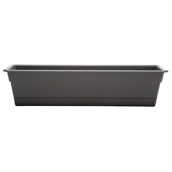 Bloem 30-in Wide Dura Cotta Resin Window Box Planter - Charcoal Gray