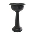 thumbnail image 1 of Bloem 32-in Tall Grecian Urn Resin Pedestal Planter - Black, 1 of 8
