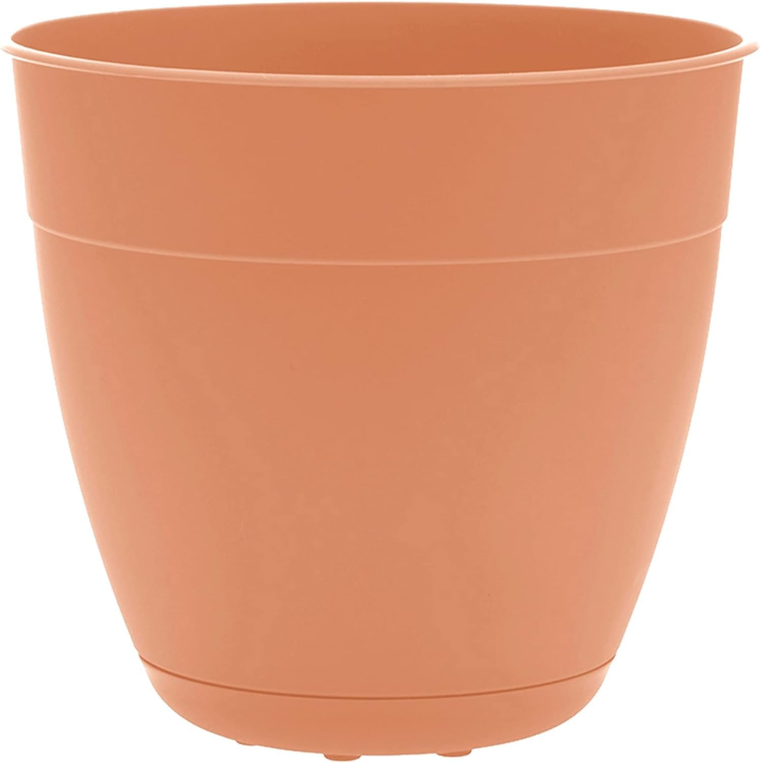 Ocean Blue Round Self-Watering Plastic Planter with Saucer
