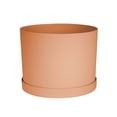 thumbnail image 1 of Bloem Mathers 6" Modern Resin Planter - Indoor Pot with Drainage Holes and Removable Saucer Tray, Muted Terra Cotta, 1 of 6