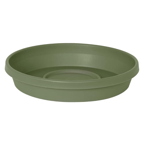 Bloem 6" Terra Round Plant Saucer, Lightweight UV-Resistant Resin Outdoor & Indoor Flower Pot Tray - Traditional Design and Durable for Garden and Home Décor - Fits 6-inch Planter Pots, Living Green