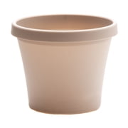 Bloem Terra 6" Round Plastic Planter with Drainage Holes - Indoor/Outdoor, 0.5 Gallon Capacity, Lightweight Garden Pot, Pebble Stone