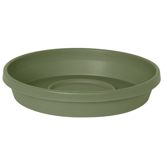 Bloem 8-in Terra Plastic Plant Saucer Tray - Living Green