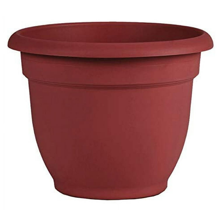 Bloem 10.1 in. H X 13 in. D Resin Ariana Planter Burnt Red