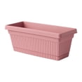 thumbnail image 1 of Bloem Amelia 18" Plastic Window Box Planter - Indoor/Outdoor, Fluted Texture, for Window Sills, Garden & Patio, Dusty Rose, 1 of 6