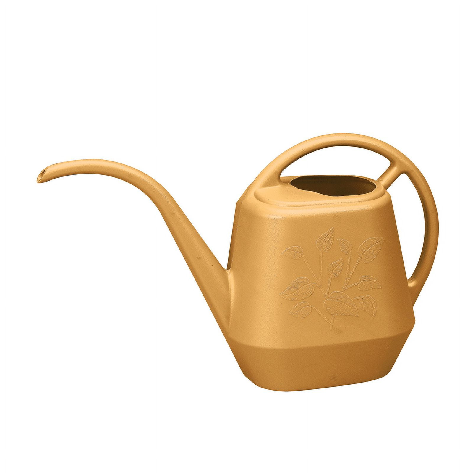 Bloem Aqua Rite 56 Fl Oz (.44 Gallon) Earthy Yellow Resin Watering Can for Indoor or Outdoor Use