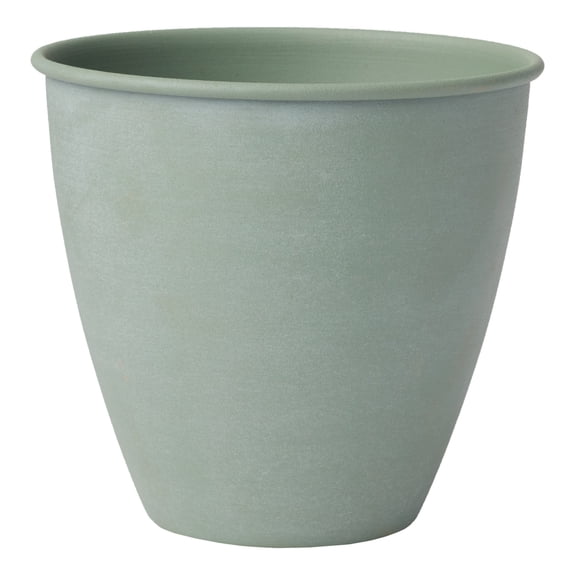 Bloem Arbor 6" Indoor Metal Cachepot - Decorative Planter with Powder-Coated Finish, Removable Drain Plug, Basil