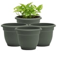 thumbnail image 1 of Bloem Ariana 10" Self-Watering Plastic Planter - Rolled Rim Indoor/Outdoor Garden Pot, Basil, 4-Pack, 1 of 8