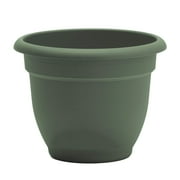 Bloem Ariana 20" Basil Round Self-Watering Resin Planter Pot - Rolled Rim Indoor and Outdoor Gardening Planter