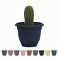 thumbnail image 1 of Bloem Ariana 20" Self-Watering Plastic Planter - Rolled Rim Indoor/Outdoor Garden Pot, Navy, 1 of 8