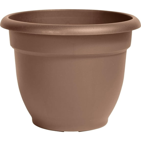 Bloem Ariana 8" Bell Shape Chocolate Plastic Planter with Self Watering