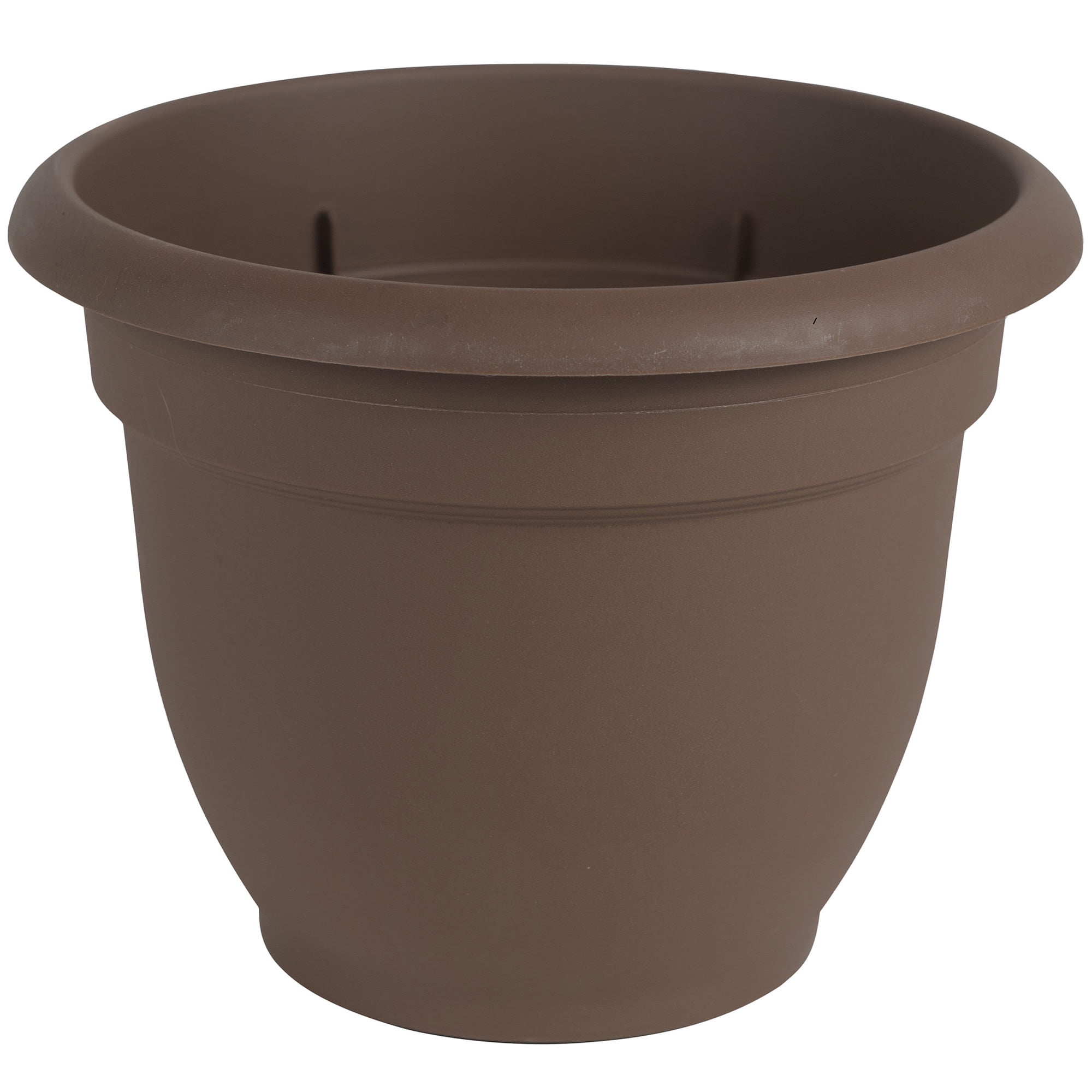 Ariana 16" Chocolate Resin Self-Watering Planter for Indoor & Outdoor