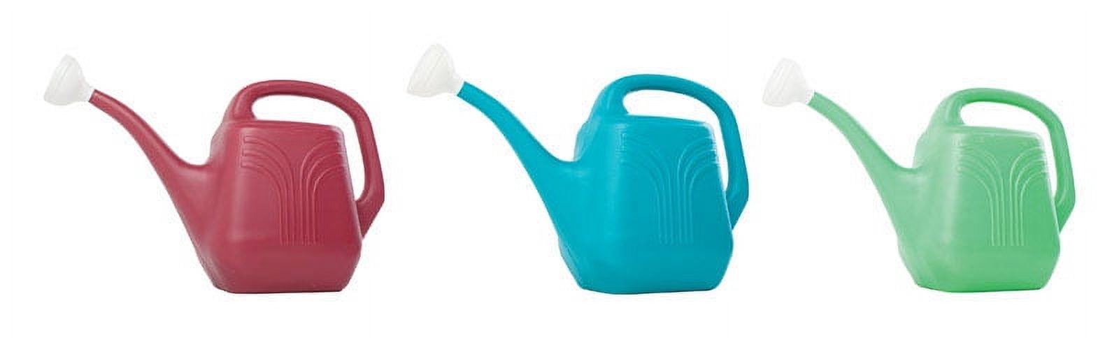 Assorted Red, Green, Blue Plastic 2 Gallon Watering Can
