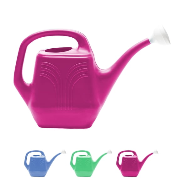 Bloem Classic 2 Gallon (256 Fl Oz) Fuchsia Resin Watering Can for Indoor and Outdoor Use