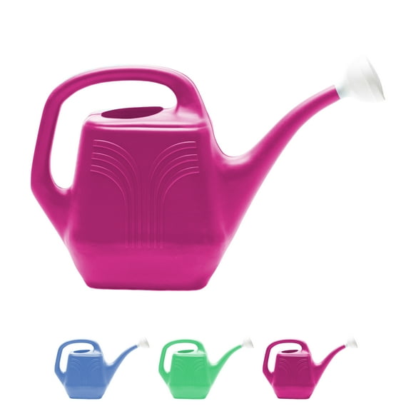 Bloem Classic 2 Gallon (256 Fl Oz) Fuchsia Resin Watering Can for Indoor and Outdoor Use