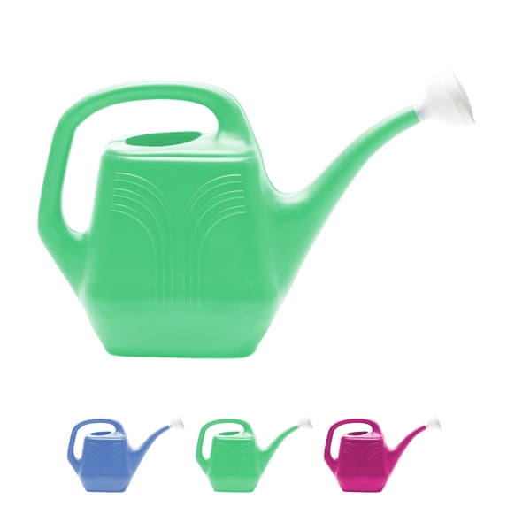 Bloem Classic 2 Gallon Plastic Watering Can - Indoor/Outdoor with 256 Fl Oz Capacity, Removable Nozzle, Mint Green