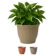 thumbnail image 1 of Bloem Colonnade 12" Peppercorn Round Planter Pot with Optional Knock-Out Drainage Holes, 1 of 4