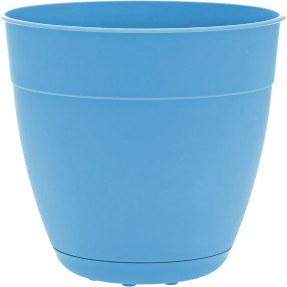 Bloem Dayton 12" x 7.5" x 11" Round Ocean Blue Cardboard Plant Pot with UV Resistance