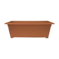 thumbnail image 1 of Bloem Dayton 27" Terra Cotta Recycled Plastic Rectangle Deck Box Planter for Indoor and Outdoor Gardening, 1 of 6