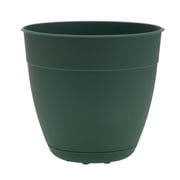 Bloem Dayton 6" Plastic Planter - 100% Recycled Plastic Indoor/Outdoor Garden Pot with Drainage Holes & Saucer Tray, Turtle Green