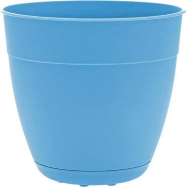 Bloem Dayton 8" Round Blue Plastic UV Resistant Planter