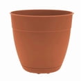 thumbnail image 1 of Bloem Dayton 8" Terra Cotta Recyled Plastic Planter Pot with Drainage Holes and Removable Saucer for Indoor and Outdoor Gardening, 1 of 8