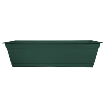 Bloem Dayton Plastic Window Box Planter 24 in. Turtle Green