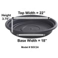 thumbnail image 1 of Bloem Dura Cotta Plant Saucer Tray 24" Black, 1 of 2
