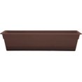 thumbnail image 1 of Bloem Dura Cotta Window Box Planter: 30" - Chocolate - Large Box with Tray, Weatherproof Resin Box, Removable Tray for Indoor & Outdoor Use, Gardening, 4 Gallon Capacity, 1 of 7