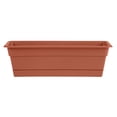 thumbnail image 1 of Bloem Dura Cotta Window Box Planter W/Tray 36 x 5.75 Plastic Rectangle Terracotta, 1 of 5