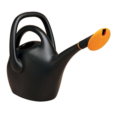Bloem Easy Pour 2.6 Gallon (333 Fl Oz) Black Watering Can with Durable Construction, Dual Handles