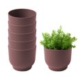 thumbnail image 1 of Bloem Enzo 4" Plastic Round Decorative Planter, Merlot, 6-Pack, 1 of 7