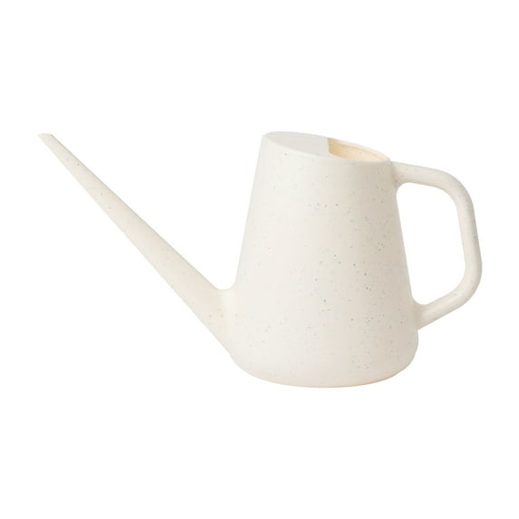 Bloem Fern Vanilla Bean 1 Gallon Modern Resin Watering Can for Indoor and Outdoor Use