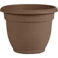 thumbnail image 1 of Bloem Fiskars Ariana 6.5" x 3.5" x 5.25" Round Chocolate Plastic Plant Pot with Self-Watering Grid, 1 of 8