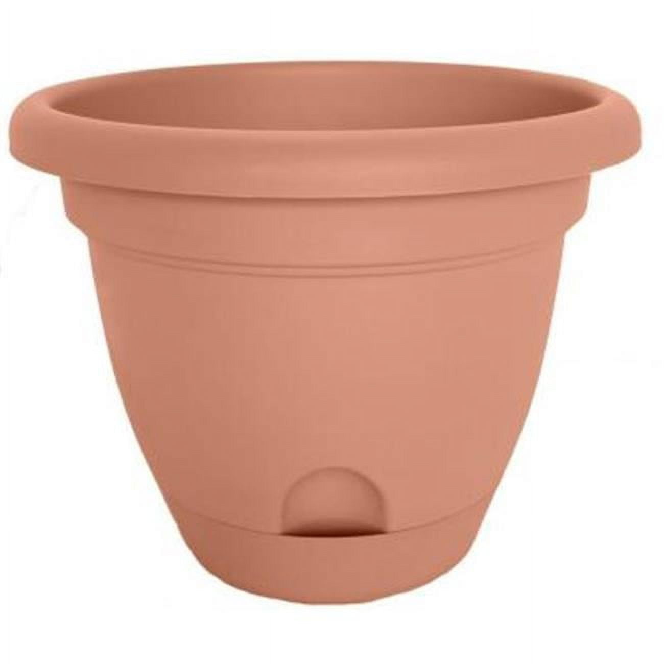 Bloem Lucca Self Watering Planter W/ Saucer 8.75 x 7 Plastic Round