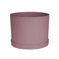 thumbnail image 1 of Bloem Mathers 8" Plastic Planter - Modern Indoor Pot with Drainage Holes and Saucer Tray, Dusty Rose, 1 of 6