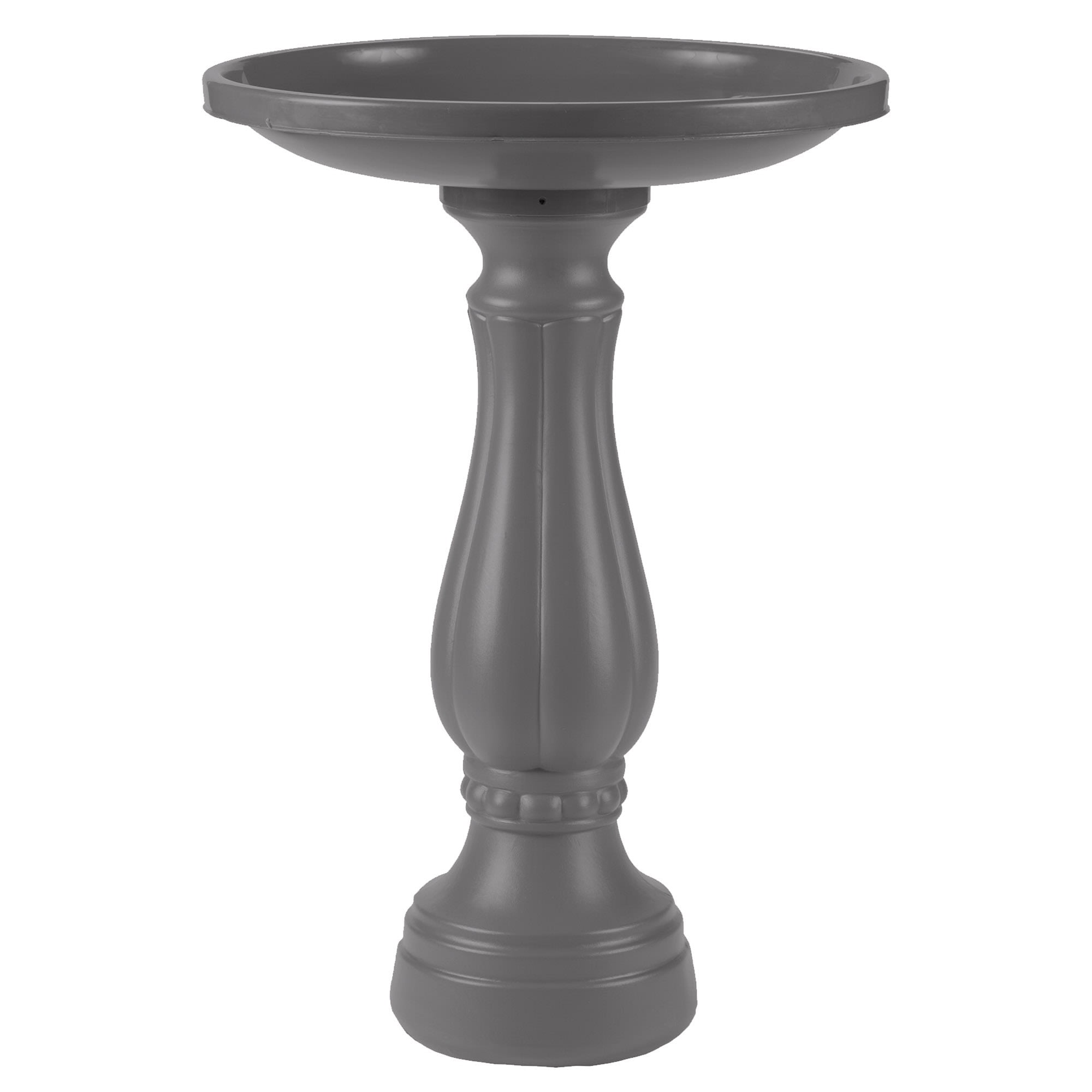 Bloem Promo Bird Bath with Pedestal 25 in. x 17 in. Charcoal