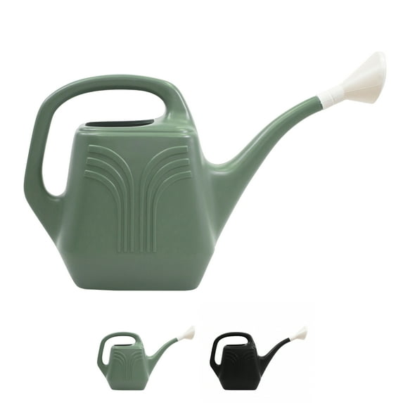 Bloem Promo 2 Gallon Plastic Watering Can - Indoor/Outdoor with 256 Fl Oz Capacity, Removable Nozzle, Basil