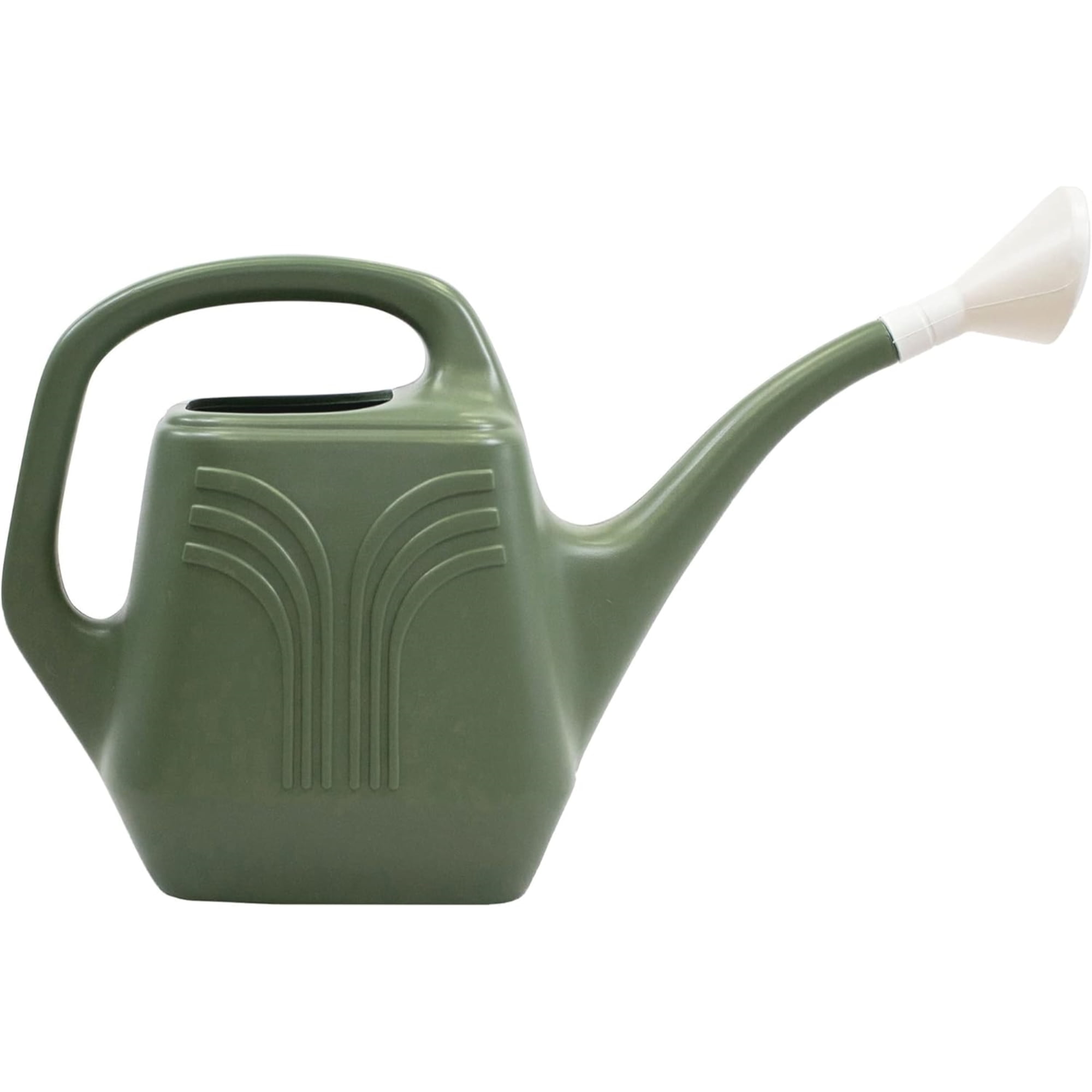 Basil Green 2 Gallon Plastic Watering Can with Ergonomic Handle