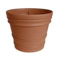 thumbnail image 1 of Bloem Rolled Rim 16" Round Resin Planter Pot - Indoor and Outdoor Gardening Planter with Optional Knock-Out Drainage, Terra Cotta, 1 of 4